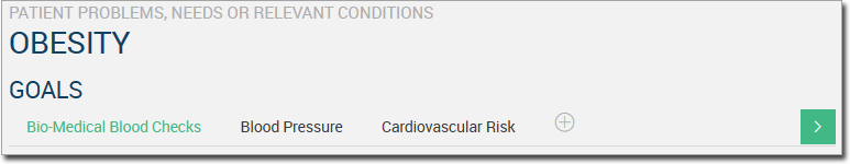 MD Care Template Obesity Goals Section