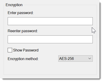 Example Encryption pane