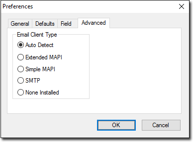 Advanced tab