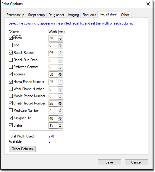 Recall sheet tab