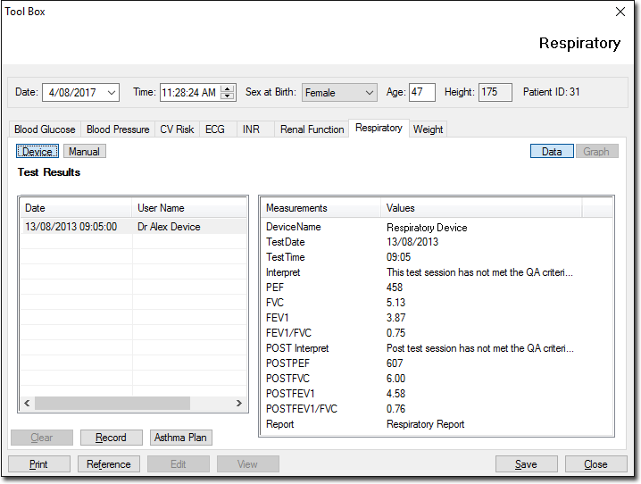Respiratory-Device tab